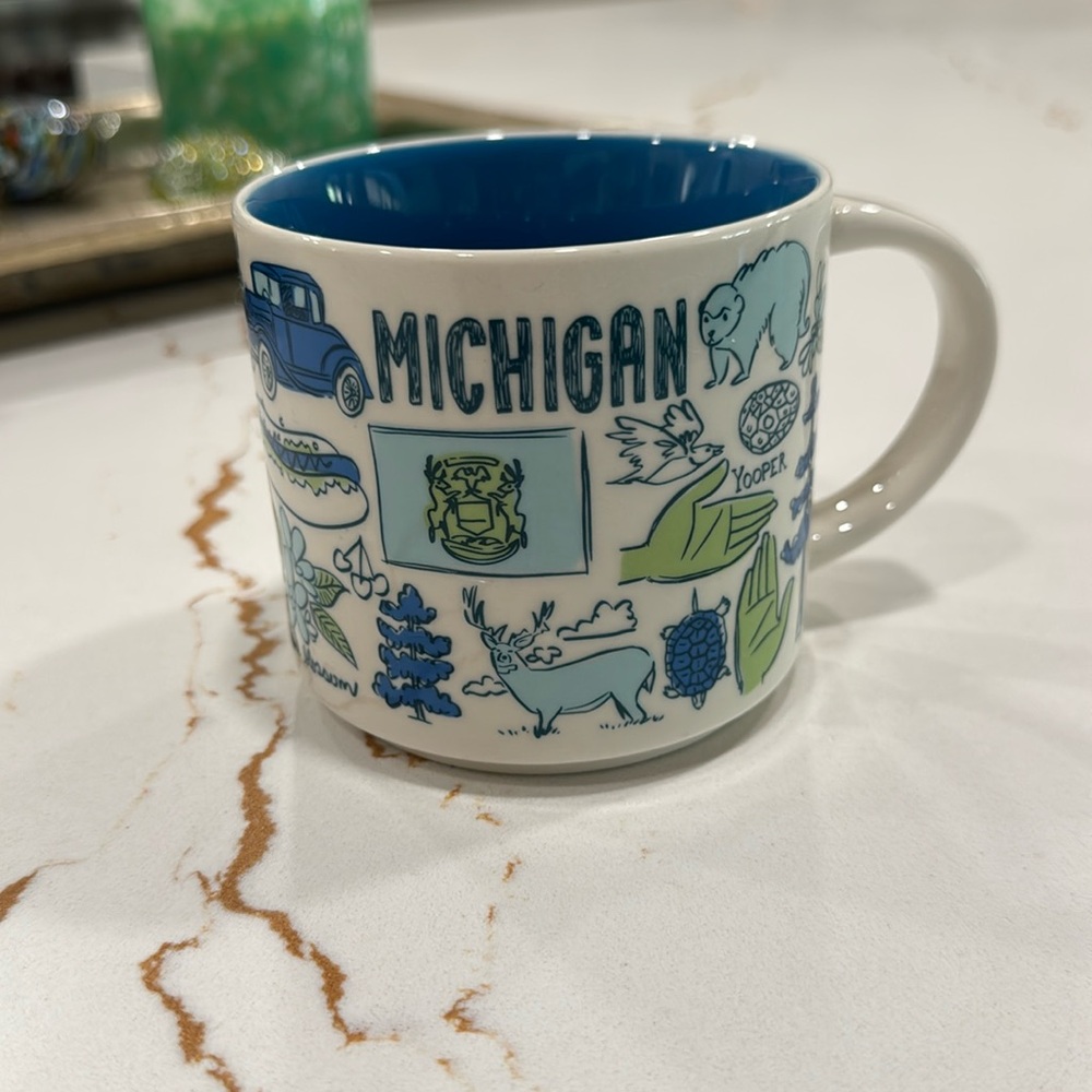 Starbucks Michigan Been There Series 14oz Collectible Coffee Mug